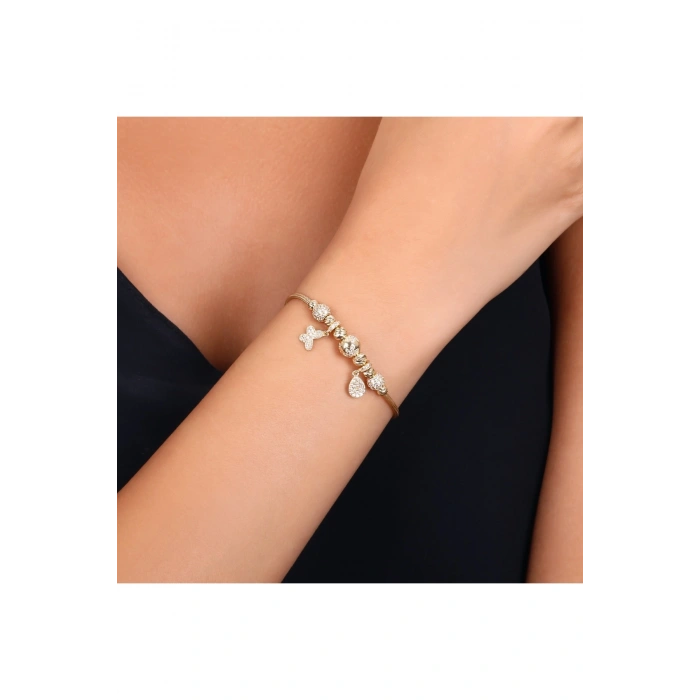 Tasarım Altın Charm Bileklik - 14K