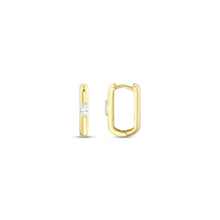Taşlı Altın Küpe - 14k - 2.53gr