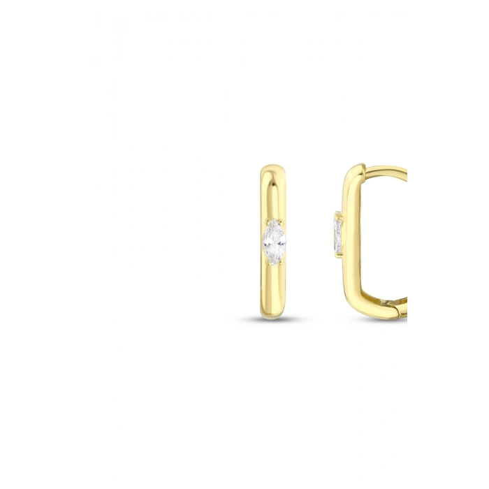 Taşlı Altın Küpe - 14k - 2.53gr