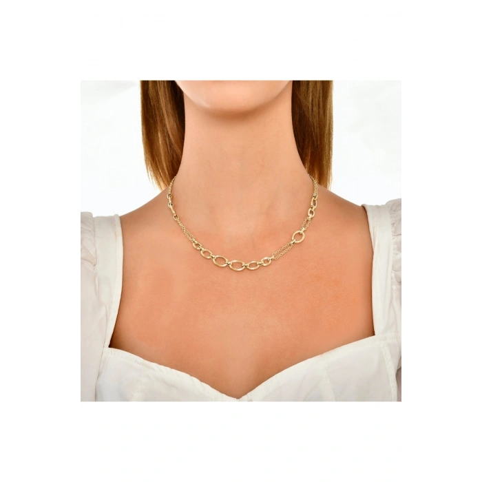 Zincir Formlu Altın Set - 14k - 4.20gr