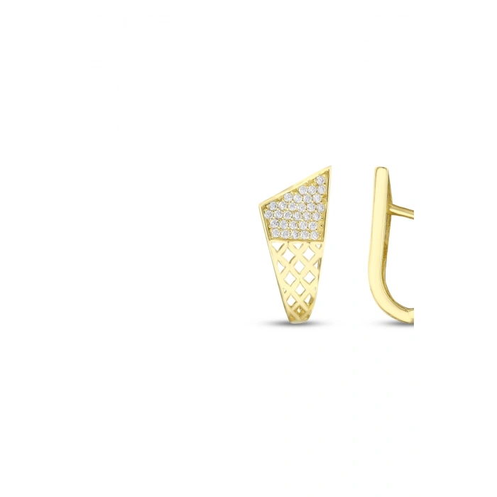 Tasarım Altın Küpe - 14k - 3.27gr