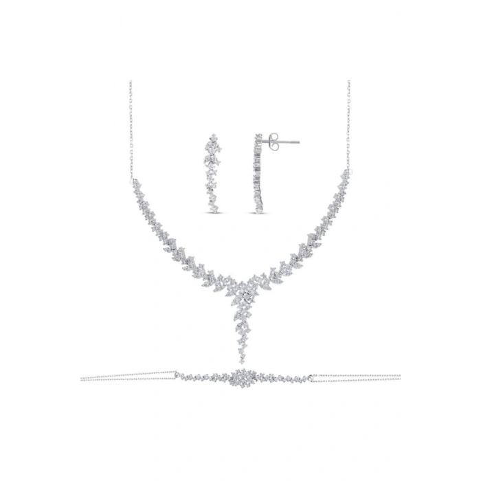 Taşlı Altın Nişan Düğün Set - 14k - 12.62gr