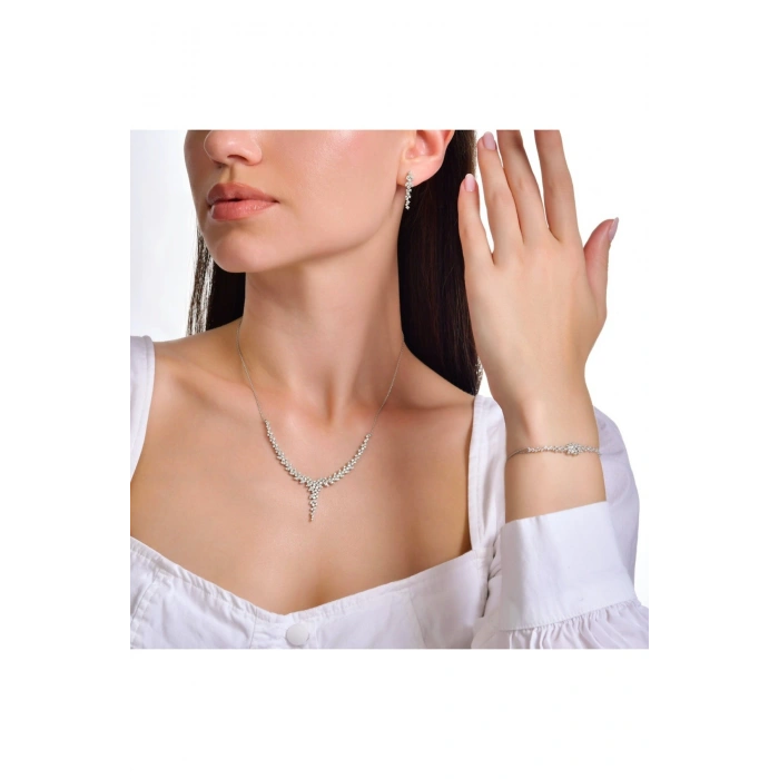 Taşlı Altın Nişan Düğün Set - 14k - 12.62gr