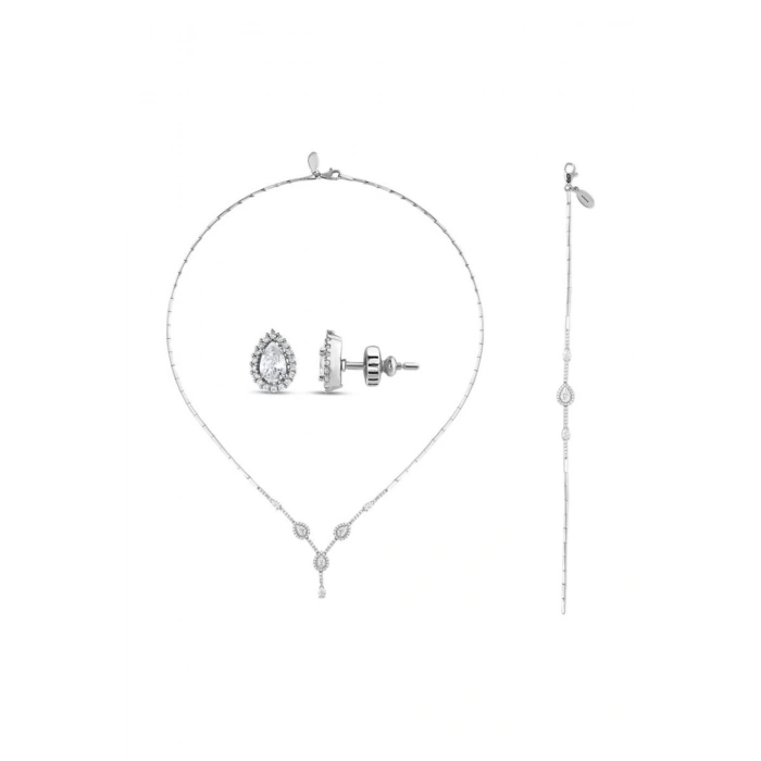 Taşlı Altın Nişan Düğün Set - 14k - 2.20gr
