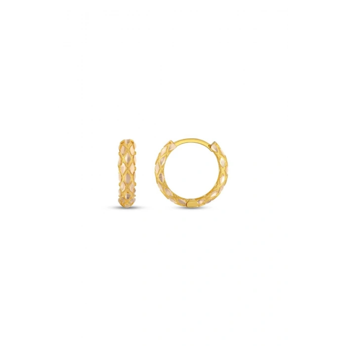 Altın Halka Küpe - 14k - 2.85gr