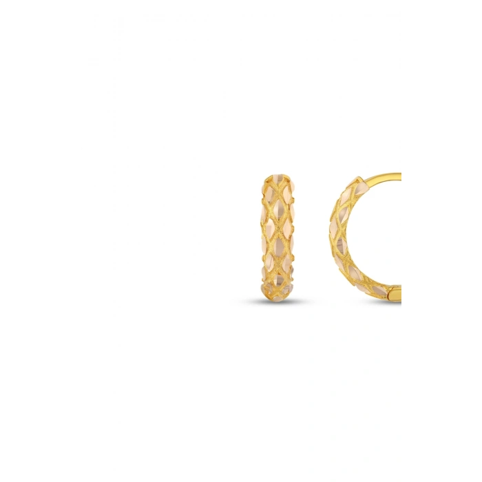 Altın Halka Küpe - 14k - 2.85gr