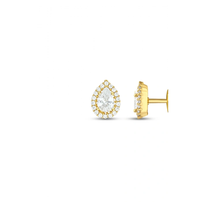 Taşlı Altın Nişan Düğün Set - 14k - 9.62gr