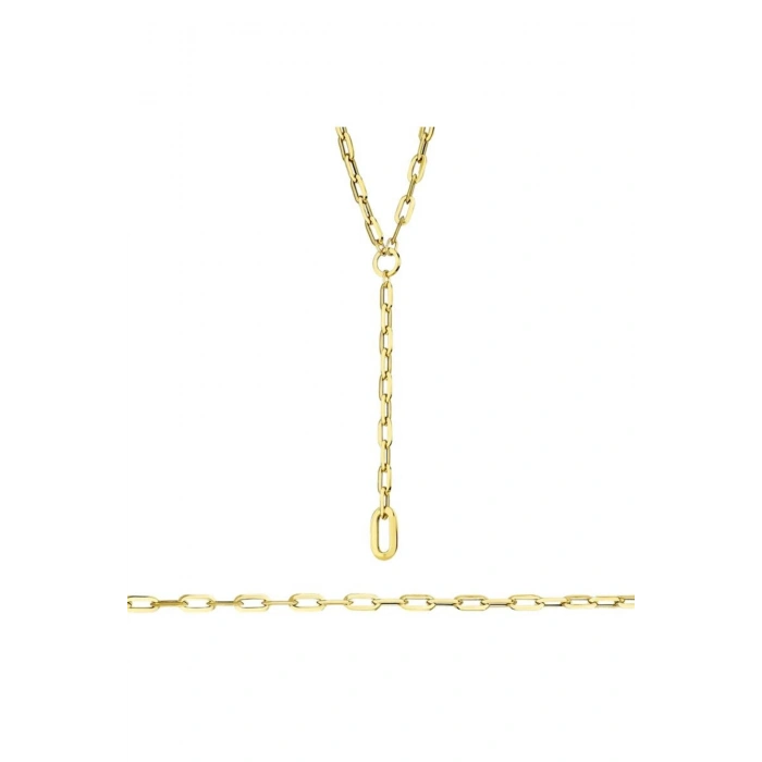 Zincir Formlu Altın Set - 14K