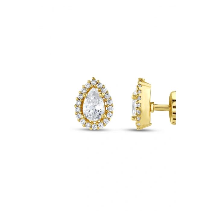 Taşlı Altın Nişan Düğün Set - 14k - 2.19gr