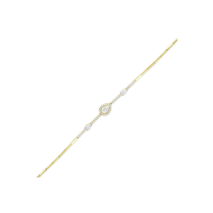 Taşlı Altın Nişan Düğün Set - 14k - 2.19gr