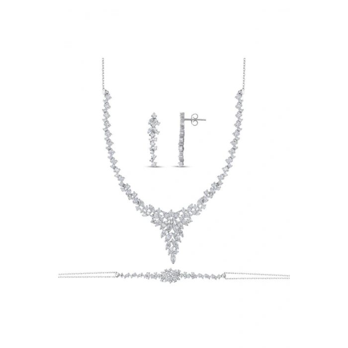 Taşlı Altın Nişan Düğün Set - 14k - 11.68gr