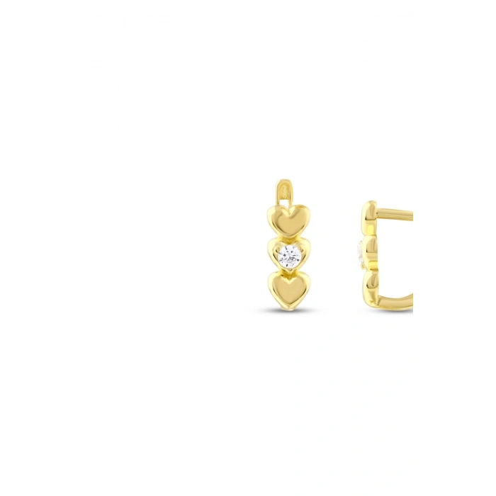 Taşlı Altın Küpe - 14k - 1.91gr