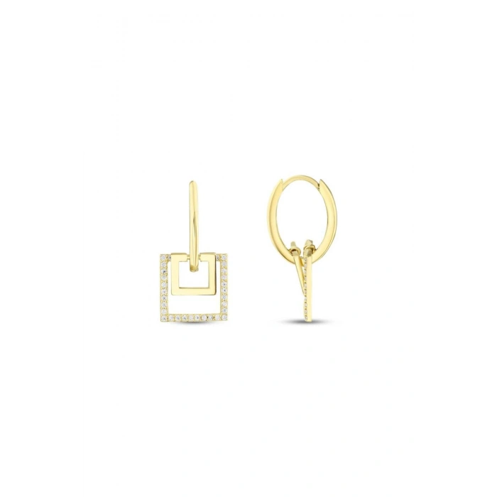Tasarım Altın Küpe - 14k - 3.45gr