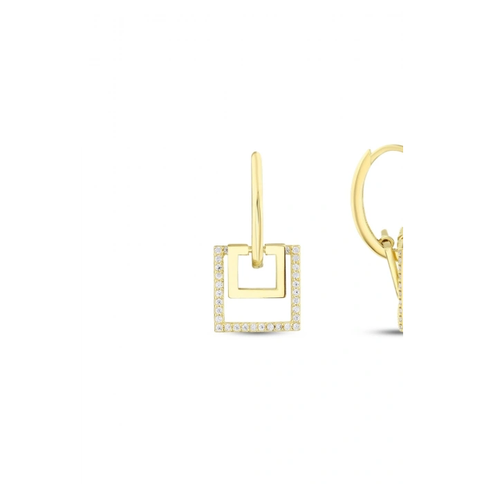 Tasarım Altın Küpe - 14k - 3.45gr