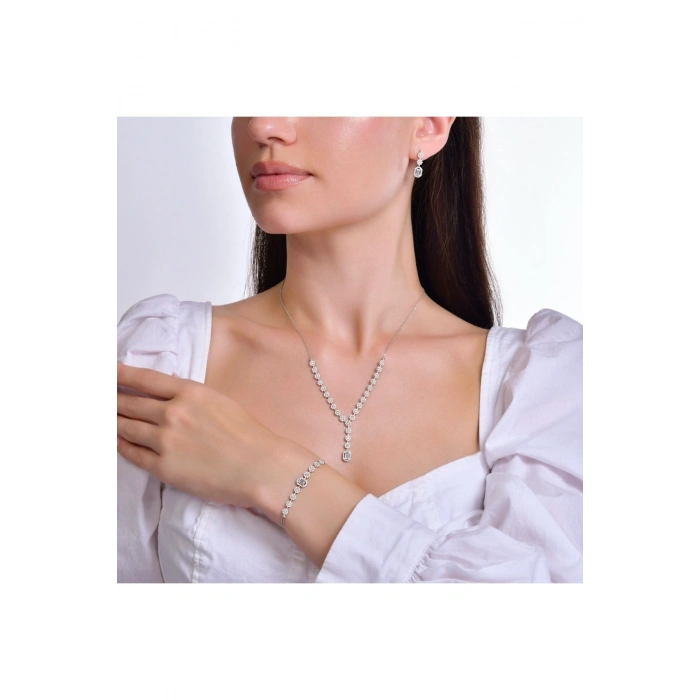 Taşlı Altın Nişan Düğün Set - 14k - 12.12gr