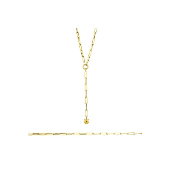 Zincir Formlu Altın Set - 14k - 2.57gr