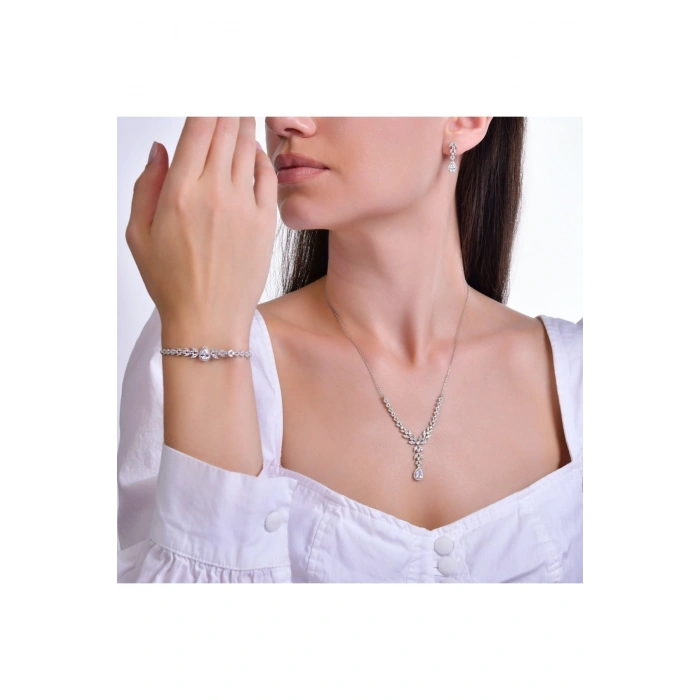 Taşlı Altın Nişan Düğün Set - 14k - 12.46gr