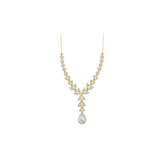 Taşlı Altın Nişan Düğün Set - 14k - 13.19gr