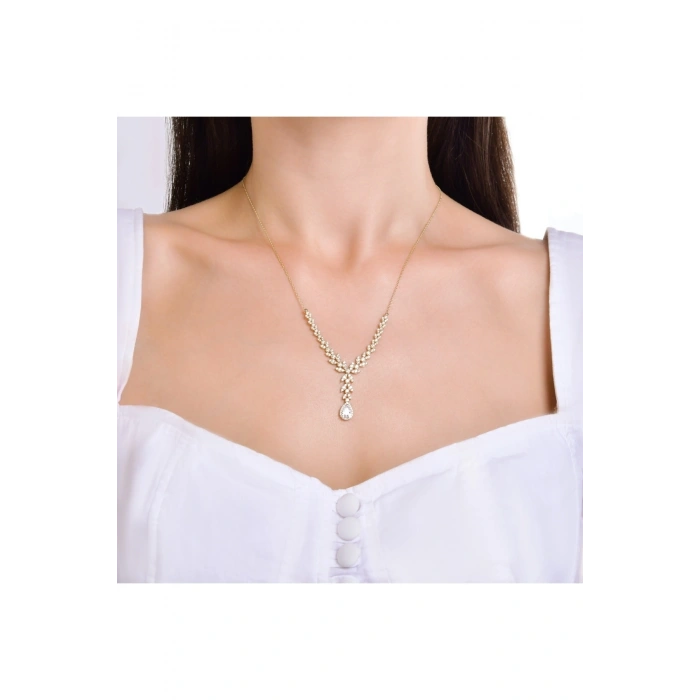 Taşlı Altın Nişan Düğün Set - 14k - 13.19gr