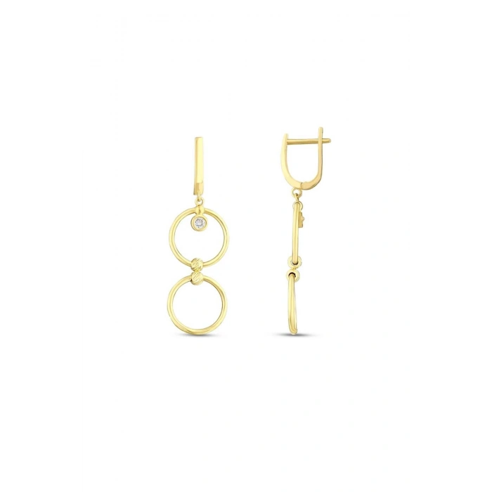 Tasarım Altın Küpe - 14k - 3.23gr