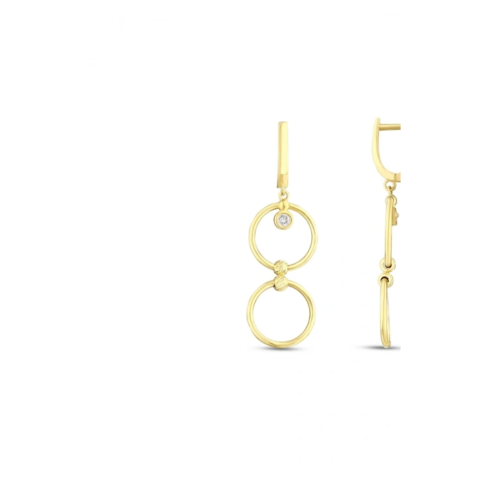 Tasarım Altın Küpe - 14k - 3.23gr