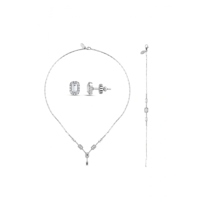 Taşlı Altın Nişan Düğün Set - 14k - 2.03gr