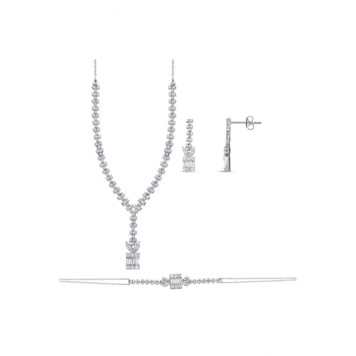 Taşlı Altın Nişan Düğün Set - 14k - 10.08gr