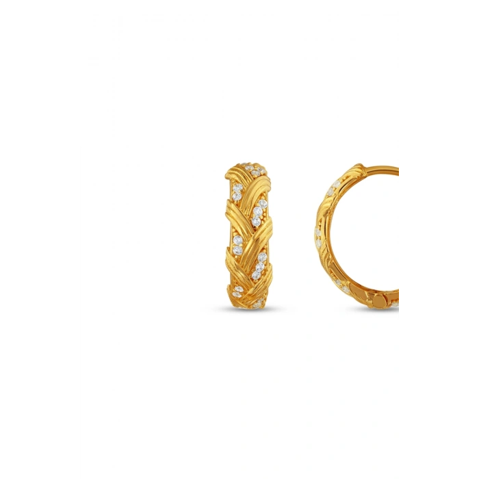 Altın Halka Küpe - 14k - 2.66gr