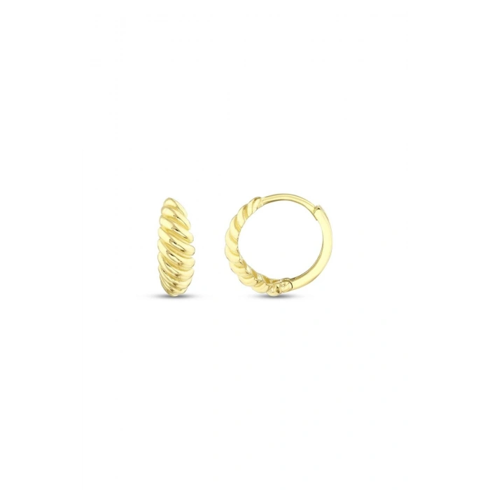 Altın Halka Küpe - 14k - 3.00gr