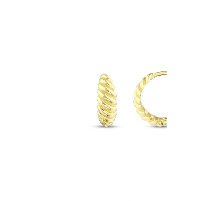 Altın Halka Küpe - 14k - 3.00gr