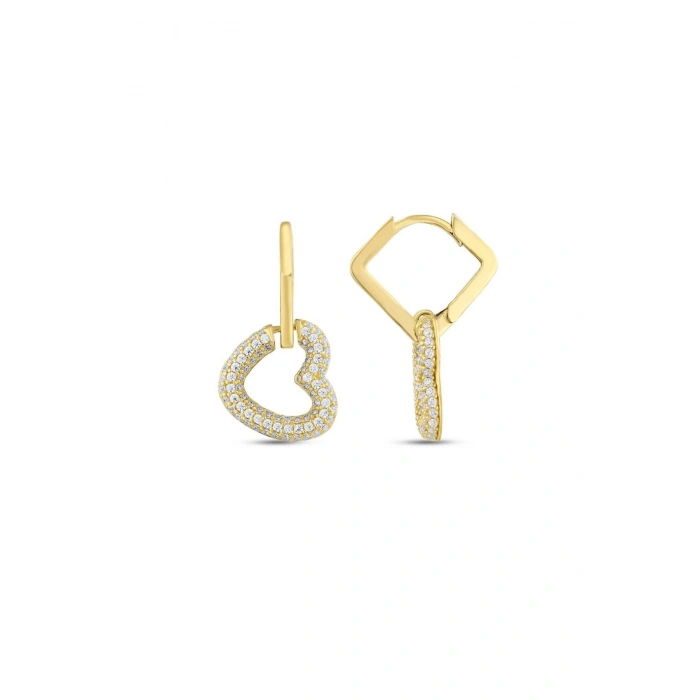 Kalp Figürlü Altın Küpe - 14K