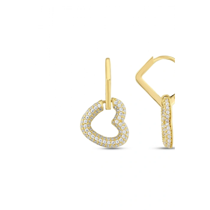 Kalp Figürlü Altın Küpe - 14K