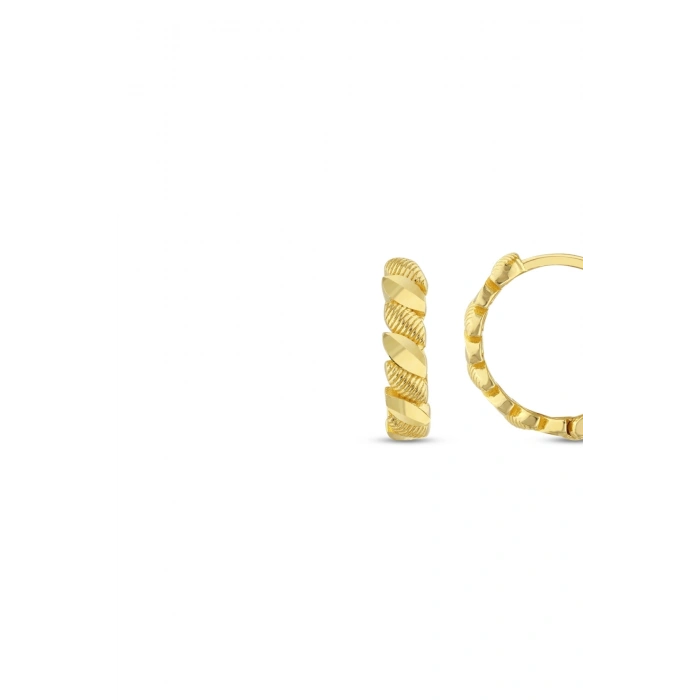 Altın Halka Küpe - 14k - 2.79gr