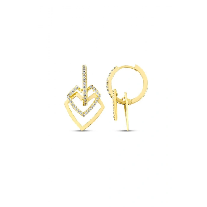 Kalp Figürlü Altın Küpe - 14k - 3.82gr