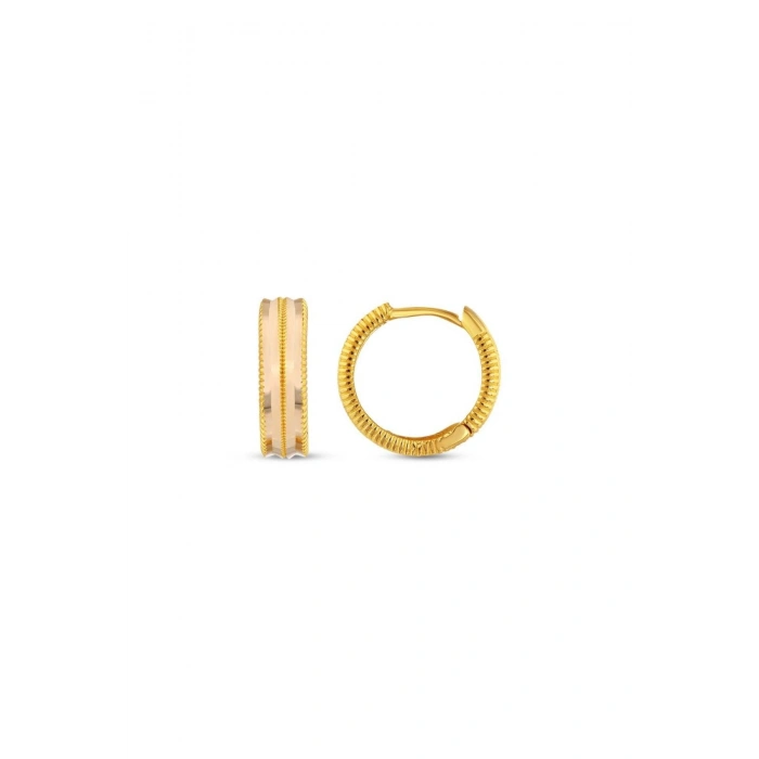 Altın Halka Küpe - 14k - 4.08gr