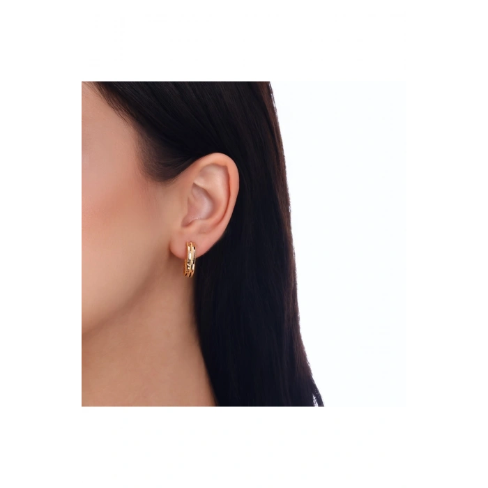 Altın Halka Küpe - 14k - 4.08gr