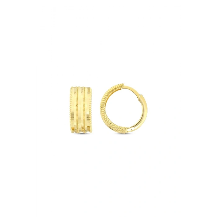 Altın Halka Küpe - 14k - 3.69gr