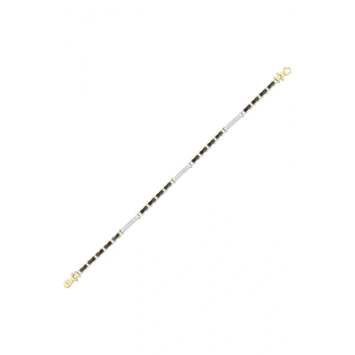 Tasarım Altın Erkek Bileklik - 14k - 10.14gr