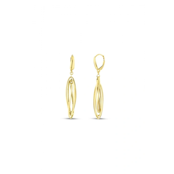 Tasarım Altın Küpe - 14K - 2.66gr