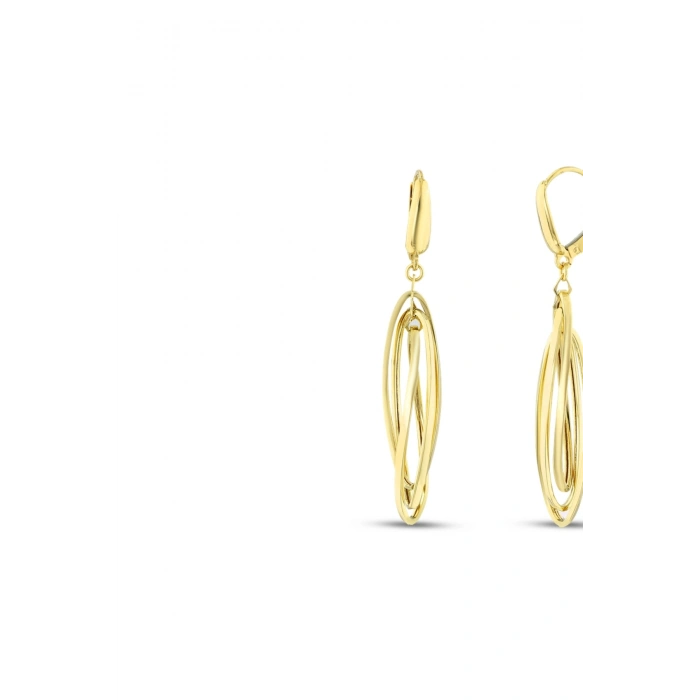 Tasarım Altın Küpe - 14K - 2.66gr