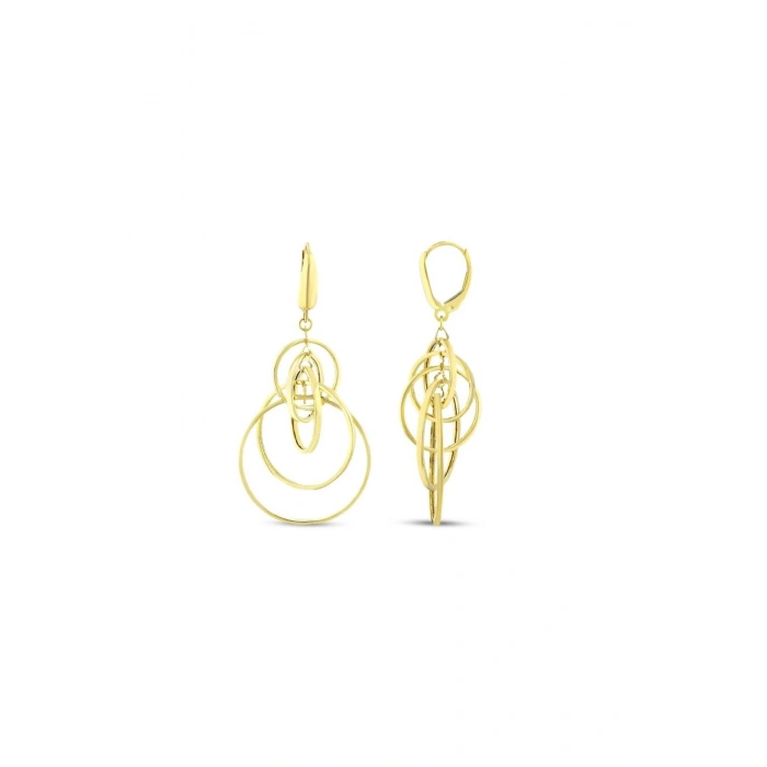 Tasarım Altın Küpe - 14k - 3.31gr
