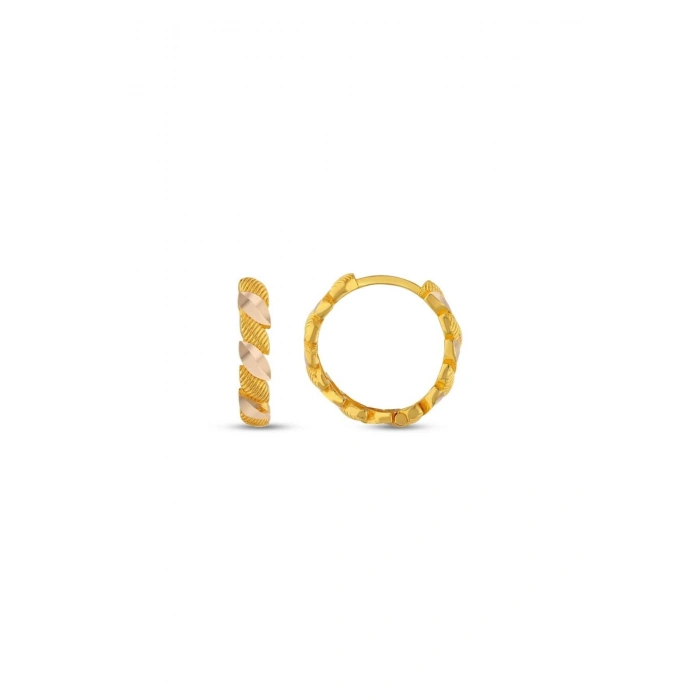Altın Halka Küpe - 14k - 2.84gr