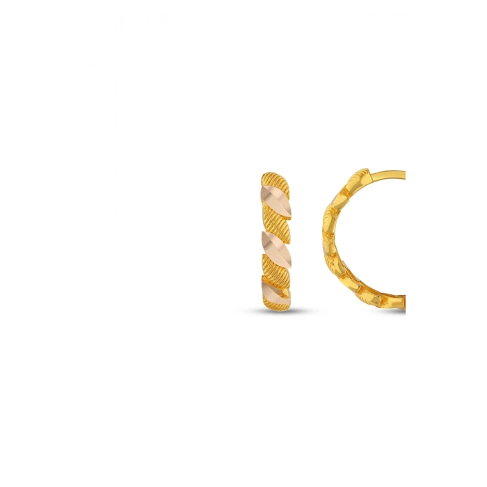 Altın Halka Küpe - 14k - 2.84gr
