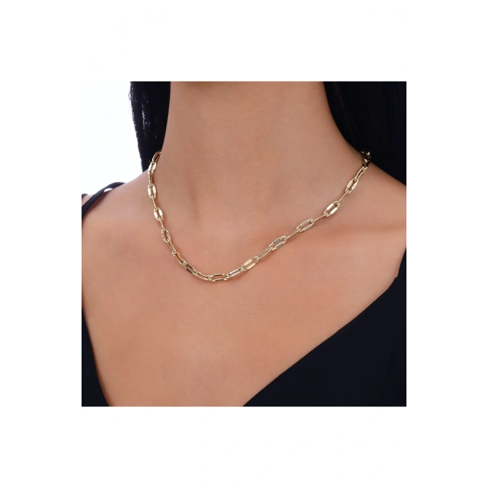 Zincir Formlu Altın Set - 14k - 3.87gr
