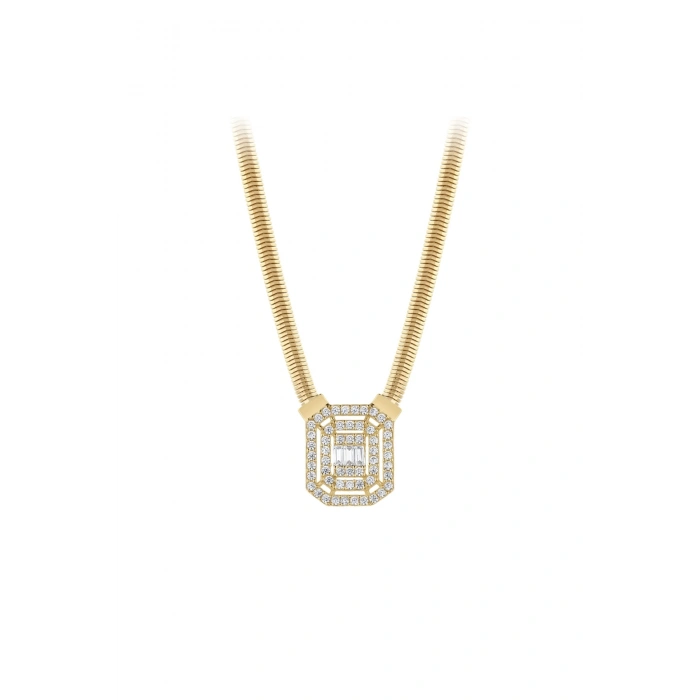 Baget Taşlı Altın Set - 14K