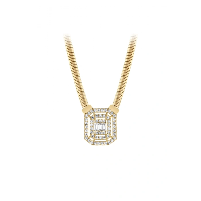 Baget Taşlı Altın Set - 14K