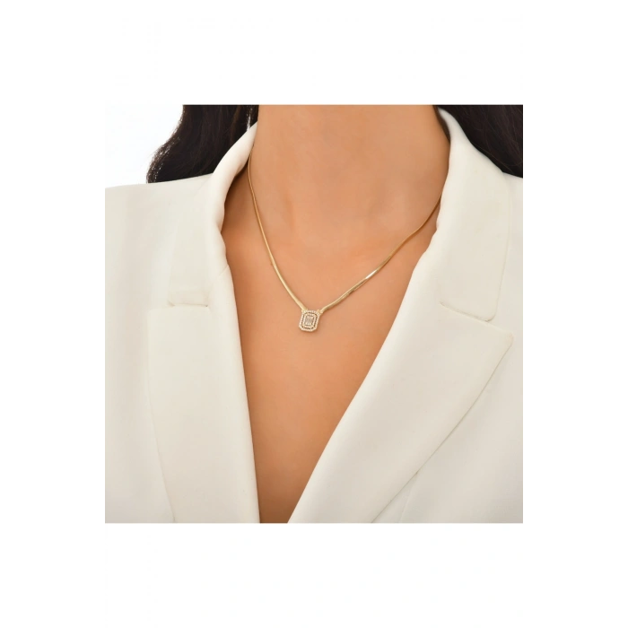 Baget Taşlı Altın Set - 14K