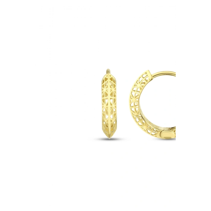 Altın Halka Küpe - 14k - 2.78gr
