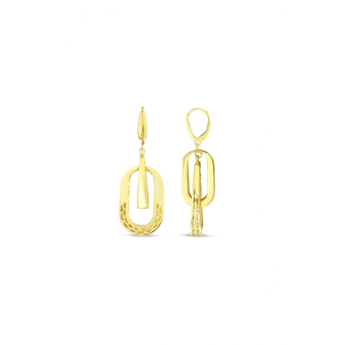 Tasarım Altın Küpe - 14k - 5.76gr