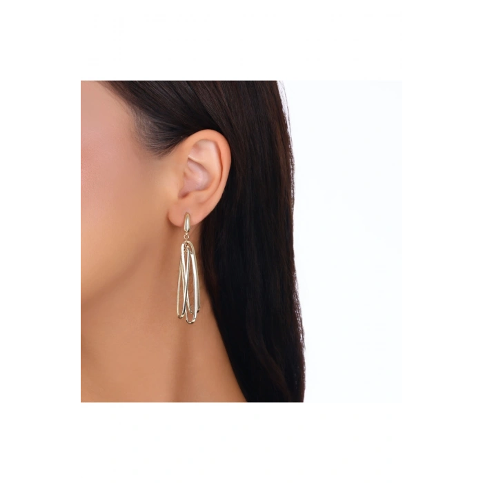 Tasarım Altın Küpe - 14K - 3.38gr